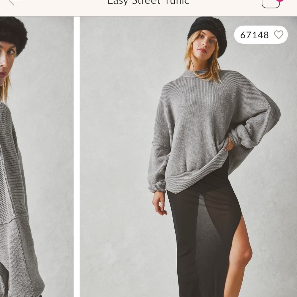 Free people easy street tunic grey
